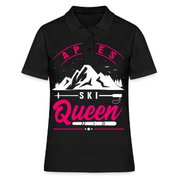 Apres Ski Queen,Lapins,Winter Party Apres Ski - Polo Femme - noir - Devant - Ailine (174cm)