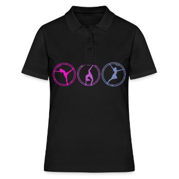 Rhönrad - Polo Femme - noir - Devant - Ailine (174cm)