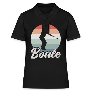 Pétanque Pétanque Cadeau - Polo Femme - noir - Devant - Ailine (174cm)