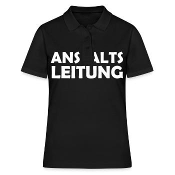 Anstaltsleitung für Chefs mit irren Angestelten - Frauen Polo Shirt - Schwarz - Vorne - Ailine (174cm)