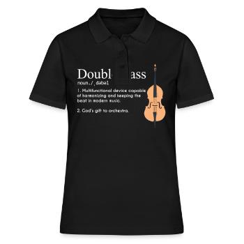 Contrebasse Définition Instrument double basse - Polo Femme - noir - Devant - Ailine (174cm)