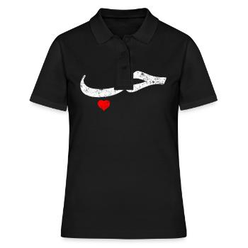 "Love" in Arabic Letters Halal Arab - Frauen Polo Shirt - Schwarz - Vorne - Ailine (174cm)