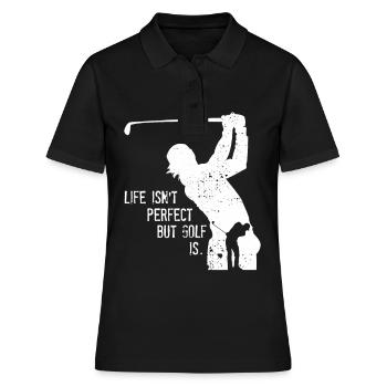 Golfeur golfeur silhouette disant club de golf - Polo Femme - noir - Devant - Ailine (174cm)