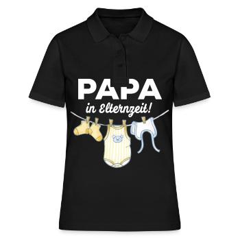 PAPA MACHT DAS schon! GESCHENKIDEE elternzeit - Frauen Polo Shirt - Schwarz - Vorne - Ailine (174cm)