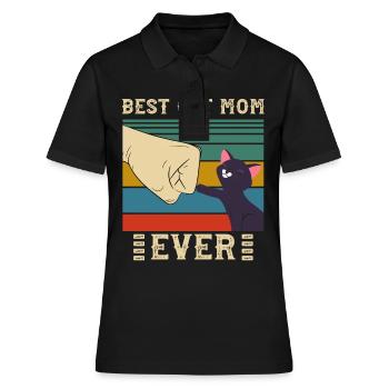 Meilleur chat maman jamais - Polo Femme - noir - Devant - Ailine (174cm)