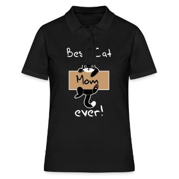 Meilleur chat maman jamais - Polo Femme - noir - Devant - Ailine (174cm)