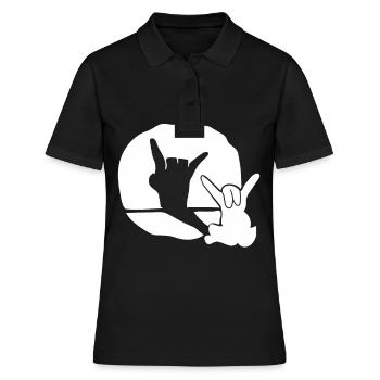 Lapin de Pâques lapin de Pâques - Polo Femme - noir - Devant - Ailine (174cm)
