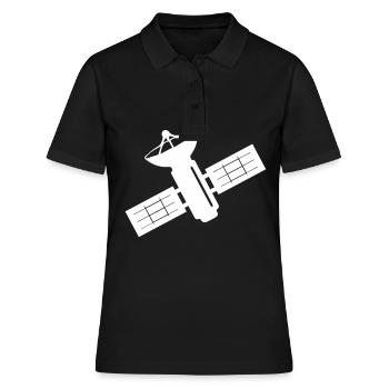 Satellit Weltraum Umlaufbahn Geschenkidee - Frauen Polo Shirt - Schwarz - Vorne - Ailine (174cm)