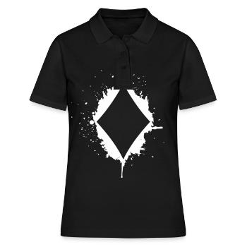 Symboles de cartes à jouer cartes vérifier jeu de cartes - Polo Femme - noir - Devant - Ailine (174cm)