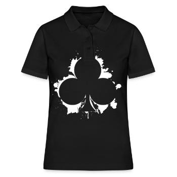 Symboles de cartes cartes à jouer jeu de cartes croisé - Polo Femme - noir - Devant - Ailine (174cm)
