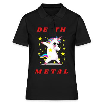 Funny Heavy Metal Unicorn For Women - Women's Polo Shirt - black - Front - Ailine (174cm)