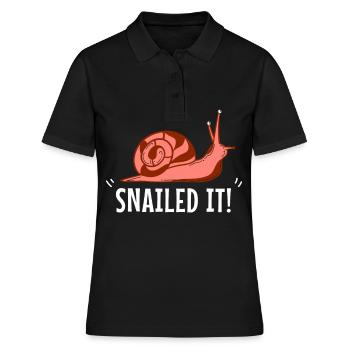 Escargoté! Cadeau pour les fans d'escargots et d'escargots - Polo Femme - noir - Devant - Ailine (174cm)