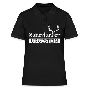 Sauerland Sauerländer Urgestein - Frauen Polo Shirt - Schwarz - Vorne - Ailine (174cm)