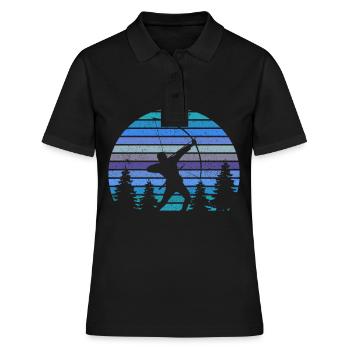 Archer cool avec flèche et arc cadeau - Polo Femme - noir - Devant - Ailine (174cm)