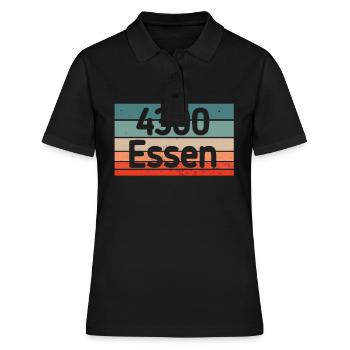 4300 Essen ville ancien code postal vintage rétro cadeau - Polo Femme - noir - Devant - Ailine (174cm)