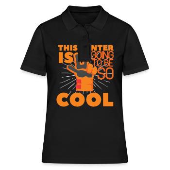 Winter - Frauen Polo Shirt - Schwarz - Vorne - Ailine (174cm)