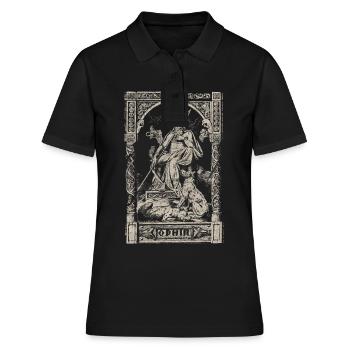 Vintage Viking Odin Wotan Odhin Thor Norse - Polo Femme - noir - Devant - Ailine (174cm)