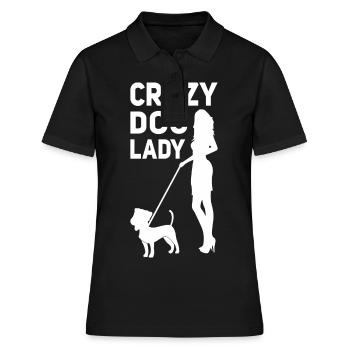 crazy dog lady crazy dogs woman woman smoking dog - Women's Polo Shirt - black - Front - Ailine (174cm)