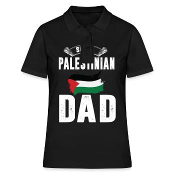 papa super palestinien grand père palestinien - Polo Femme - noir - Devant - Ailine (174cm)