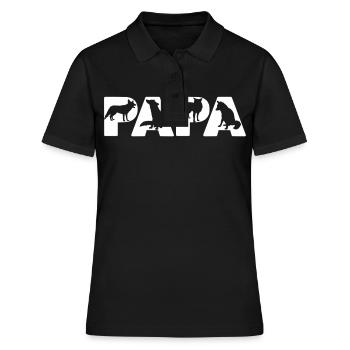 Chemise de papa de renard, cadeau de fête des pères drôle de papa Fox - Polo Femme - noir - Devant - Ailine (174cm)
