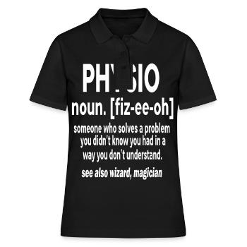 physio physiotherapy physiotherapist knee pain - Women's Polo Shirt - black - Front - Ailine (174cm)