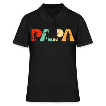 Funny Papa Painter Father's Day Gift for Dad - Women's Polo Shirt - black - Front - Ailine (174cm)