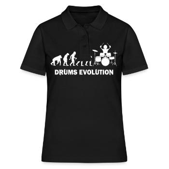 evolution etnwick on drums drummer - Women's Polo Shirt - black - Front - Ailine (174cm)