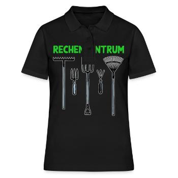 Rechenzentrum Garten Rechen Geschenk Für - Frauen Polo Shirt - Schwarz - Vorne - Ailine (174cm)