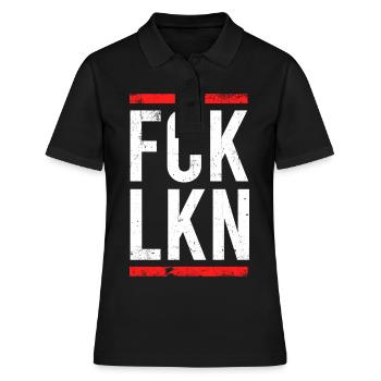 Fck Lkn Anti-Politiek Beleid Voor Demonstranten - Vrouwen poloshirt - zwart - Voor - Ailine (174cm)