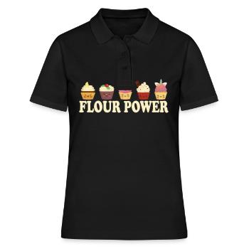 Lustiges Bäcker und Hobbybäcker Geschenk - Frauen Polo Shirt - Schwarz - Vorne - Ailine (174cm)