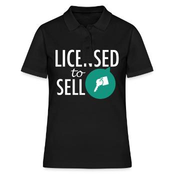 Courtier immobilier vendeur cadeau - Polo Femme - noir - Devant - Ailine (174cm)