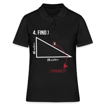 mathématiques, mathématiques, prof de maths, triangle - Polo Femme - noir - Devant - Ailine (174cm)
