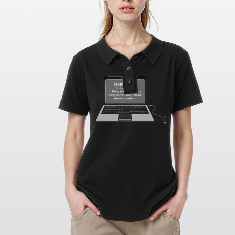 Lustiges Computer Debugging Programmierer Design Frauen Polo Shirt