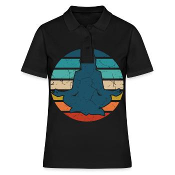 Yoga Yoga Yoga Rétro Yoga Fan Professeur de yoga - Polo Femme - noir - Devant - Ailine (174cm)