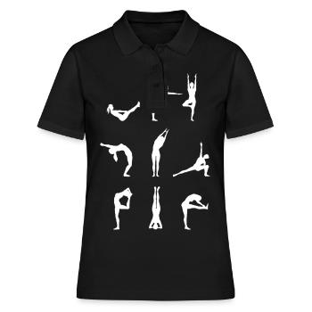 Yoga Asanas Yoga Positions Yoga Fan Professeur de yoga - Polo Femme - noir - Devant - Ailine (174cm)