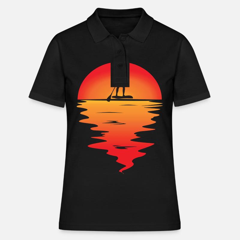 SUP Stand Up Paddle Board Standup Paddling Gift - Women's Polo Shirt - black