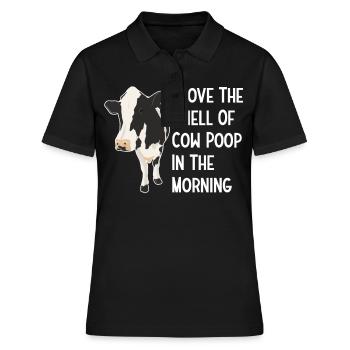 Vache vache vache vache vache vache cultivateur agriculteur pâturage de vaches - Polo Femme - noir - Devant - Ailine (174cm)