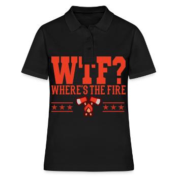 Feuerwehrmann Spruch Feuerwehr Lustig Feuerwehr - Frauen Polo Shirt - Schwarz - Vorne - Ailine (174cm)