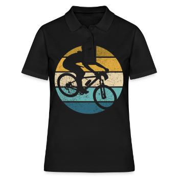 Retro Track Cycling Vintage Cycling Track - Women's Polo Shirt - black - Front - Ailine (174cm)