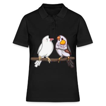 Zebra finches zebra finch magnificent finches bird lovers - Women's Polo Shirt - black - Front - Ailine (174cm)