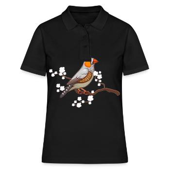 Zebrafinch Zebra finches magnificent finches bird lovers - Women's Polo Shirt - black - Front - Ailine (174cm)