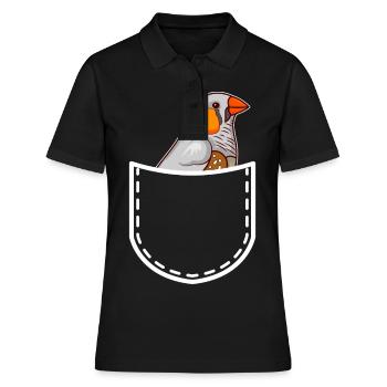 Zebrafinch Zebra finches magnificent finches bird lovers - Women's Polo Shirt - black - Front - Ailine (174cm)