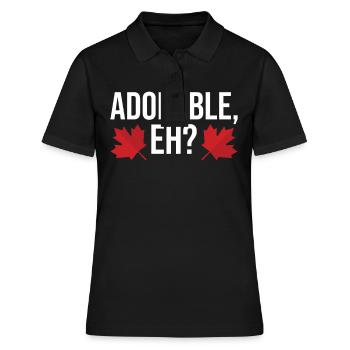 Canada Day Canada feuille d’érable Canadien - Polo Femme - noir - Devant - Ailine (174cm)