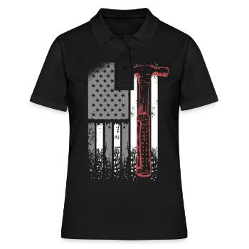 Menuisier menuisier menuisier - Polo Femme - noir - Devant - Ailine (174cm)