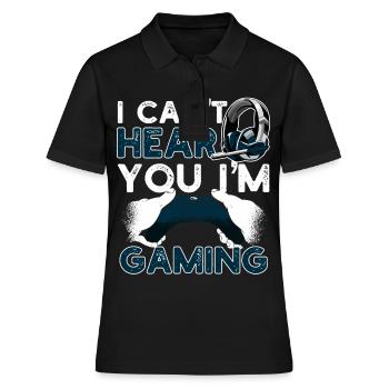 Gamer Gaming Jeux vidéo Jeux vidéo - Polo Femme - noir - Devant - Ailine (174cm)