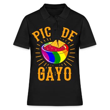PICO DE GAYO LGBT Pride Gay Pride Month LGBTQ - Polo Femme - noir - Devant - Ailine (174cm)