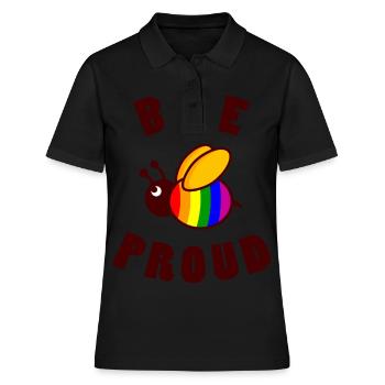 BEE PROUD LGBT Pride Gay Pride Month Drapeau LGBTQ - Polo Femme - noir - Devant - Ailine (174cm)