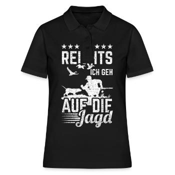 Jagd Mir Reichts Ich Geh Auf Die Jagd - Frauen Polo Shirt - Schwarz - Vorne - Ailine (174cm)