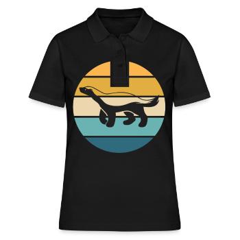 Rétro 1990- 1000 000 000 000 - Polo Femme - noir - Devant - Ailine (174cm)