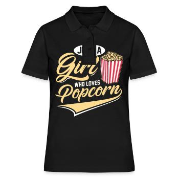 Pop corn - Polo Femme - noir - Devant - Ailine (174cm)